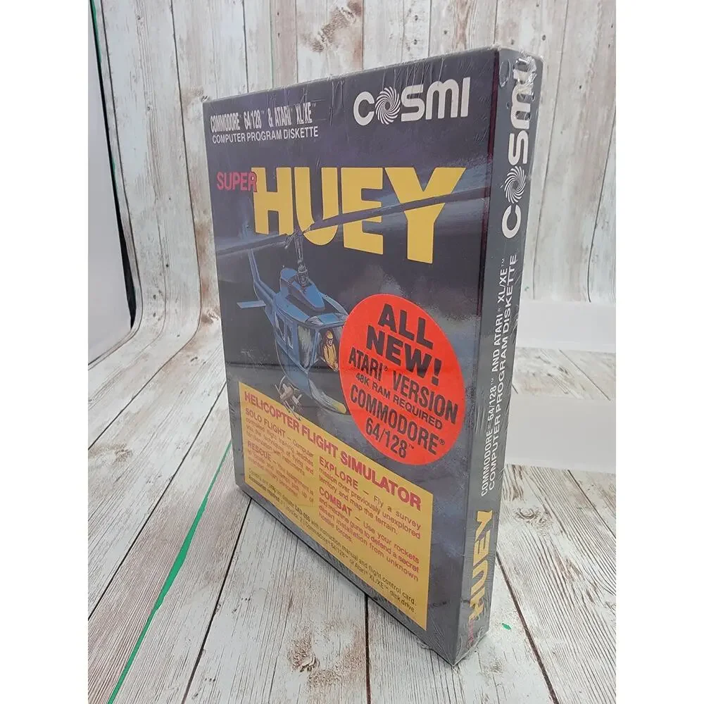Super Huey Atari and Commodore Computers Helicopter Flight Simulator